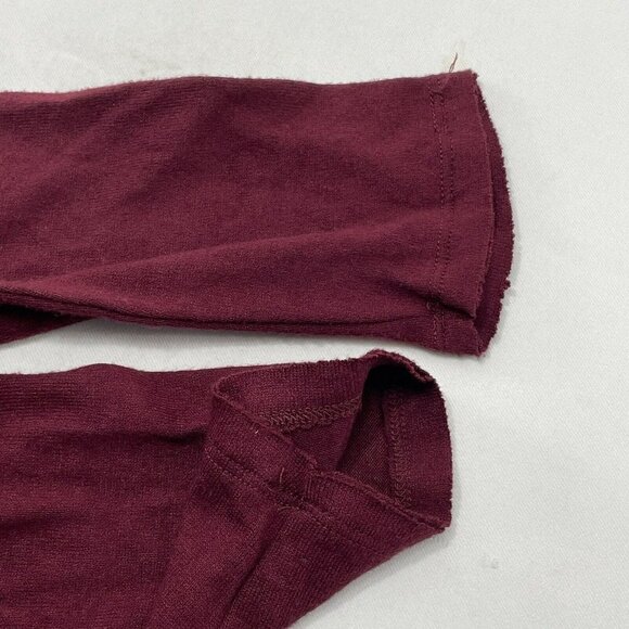 143 Story Line Up Sweater Blouse Women Size 3X Burgundy Smock Raw Long Sleeve - Picture 7 of 12